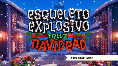 Esqueleto Explosivo Feliz Navidead